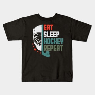 Eat Sleep Hockey Repeat Kids T-Shirt